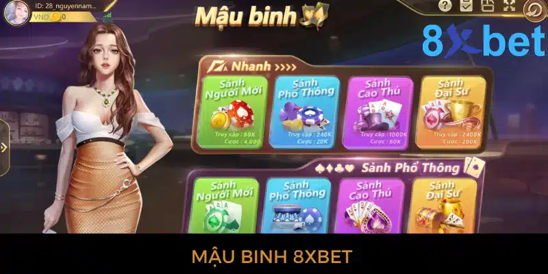 Mậu binh 8xbet: Sòng bài trực tuyến uy tín, thưởng lớn Mậu binh 8xbet